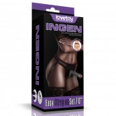 Женский темнокожий страпон Easy Strapon Set 7 Inch - 18 см. - Lovetoy - купить с доставкой в Люберцах