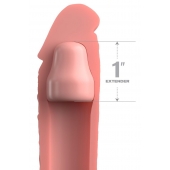 Телесная насадка-удлинитель 1 Inch Silicone X-tension - 17,8 см. - Pipedream - в Люберцах купить с доставкой