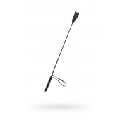 Чёрный стек с кожаной ручкой - 58 см. - Sitabella - купить с доставкой в Люберцах