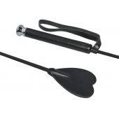 Чёрный стек с шлепком-сердечком - 70 см. - Sitabella - купить с доставкой в Люберцах