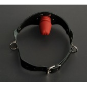 Кляп-фаллос на чёрных ремешках - Sitabella - купить с доставкой в Люберцах