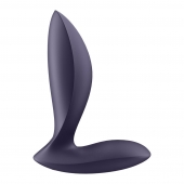 Фиолетовый анальный вибростимулятор Power Plug - Satisfyer - в Люберцах купить с доставкой