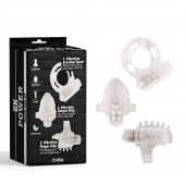 Набор из 3 прозрачных эрекционных колец с вибрацией Teasers Ring Kit - Chisa - в Люберцах купить с доставкой