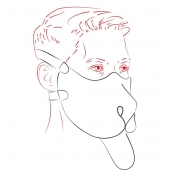 Красная неопреновая маска  Дог - Sitabella - купить с доставкой в Люберцах