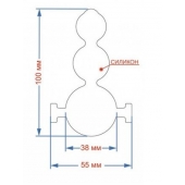Силиконовый кляп-ёлочка на кожаных ремешках - Sitabella - купить с доставкой в Люберцах