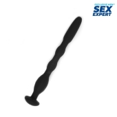Черный силиконовый уретральный стимулятор - 10 см. - Sex Expert - купить с доставкой в Люберцах