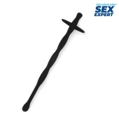Черный силиконовый уретральный стимулятор - 15 см. - Sex Expert - купить с доставкой в Люберцах