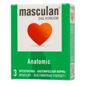 Презервативы анатомической формы Masculan Anatomic - 3 шт. - Masculan - купить с доставкой в Люберцах