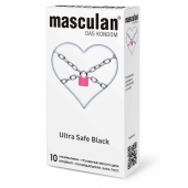 Ультрапрочные презервативы Masculan Ultra Safe Black - 10 шт. - Masculan - купить с доставкой в Люберцах