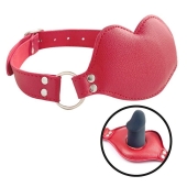 Красный кляп-губки с фаллоимитатором - Notabu - купить с доставкой в Люберцах