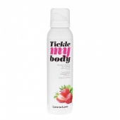 Массажная хрустящая пенка Tickle My Body Strawberry с ароматом клубники - 150 мл. - Love to Love - купить с доставкой в Люберцах