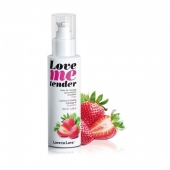 Съедобное согревающее массажное масло Love Me Tender Strawberry с ароматом клубники - 100 мл. - Love to Love - купить с доставкой в Люберцах