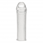 Текстурированная насадка на пенис Clear Textured Penis Enhancing Sleeve Extension - 16,5 см. - BlueLine - в Люберцах купить с доставкой