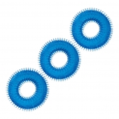 Комплект из трех голубых колец для эрекции 3-Pack Ultra-Stim Stretch Cock Rings - BlueLine - в Люберцах купить с доставкой