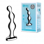 Стальной анальный фаллоимитатор для простаты Stainless Steel Anal Beads - 13 см. - b-Vibe - в Люберцах купить с доставкой
