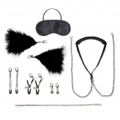 Большой эротический набор из 12 предметов Interchangeable Collar   Nipple Clips Set - Lux Fetish - купить с доставкой в Люберцах
