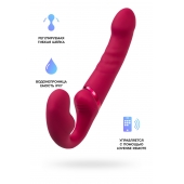 Малиновый безремневой страпон Lapis - 23 см. - Lovense - купить с доставкой в Люберцах