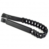 Черная кожаная плеть «Клеопатра» - 62 см. - Sitabella - купить с доставкой в Люберцах