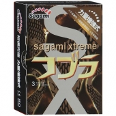 Суженные к основанию презервативы Sagami Xtreme COBRA - 3 шт. - Sagami - купить с доставкой в Люберцах