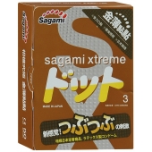 Презервативы Sagami Xtreme FEEL UP с точечной текстурой и линиями прилегания - 3 шт. - Sagami - купить с доставкой в Люберцах