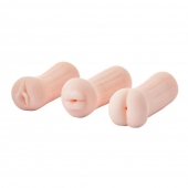 Набор из 3 мастурбаторов The Girl Next Door Tina - Dream Toys - в Люберцах купить с доставкой