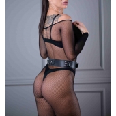 Черный кожаный пояс Sex Game - БДСМ Арсенал - купить с доставкой в Люберцах