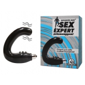 Чёрный массажёр простаты серии Sex Expert - Sex Expert - в Люберцах купить с доставкой