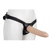 Пустотелый страпон MINI с бандажом - LOVETOY (А-Полимер) - купить с доставкой в Люберцах