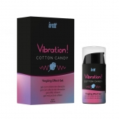 Жидкий вибратор Vibration Cotton Candy с ароматом сахарной ваты - 15 мл. - INTT - купить с доставкой в Люберцах