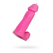 Розовая свеча в форме пениса - 13 см. - Pecado - купить с доставкой в Люберцах