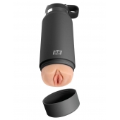 Серый мастурбатор в виде бутылки F*ck Flask - Pipedream - в Люберцах купить с доставкой