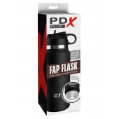 Черный мастурбатор в виде бутылки Fap Flask - Pipedream - в Люберцах купить с доставкой