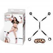 Леопардовая фиксация на матрас для рук и ног Classic Bedspreader - Lux Fetish - купить с доставкой в Люберцах