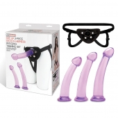 Тренировочный набор с тремя насадками Pegging Training Set - Lux Fetish - купить с доставкой в Люберцах
