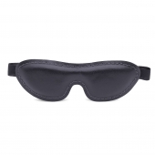 Черная мягкая закрытая маска из натуральной кожи - Crazy Handmade - купить с доставкой в Люберцах