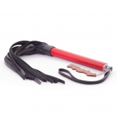 Черно-красная плеть из натуральной кожи - 52 см. - Crazy Handmade - купить с доставкой в Люберцах