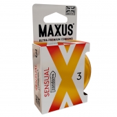 Презервативы анатомической формы Maxus Sensual - 3 шт. - Maxus - купить с доставкой в Люберцах