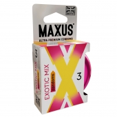 Ароматизированные презервативы Maxus Exotic Mix - 3 шт. - Maxus - купить с доставкой в Люберцах