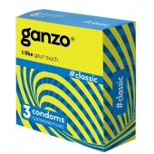 Классические презервативы с обильной смазкой Ganzo Classic - 3 шт. - Ganzo - купить с доставкой в Люберцах