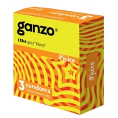Ароматизированные презервативы Ganzo Juice - 3 шт. - Ganzo - купить с доставкой в Люберцах