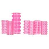 Набор из 7 розовых насадок на пенис ONE-A-DAY PENIS SLEEVES PINK - Seven Creations - в Люберцах купить с доставкой