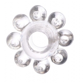 Прозрачное гелевое эрекционное кольцо-цветок - Toyfa Basic - в Люберцах купить с доставкой