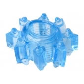 Голубая гелевая насадка-звезда - Toyfa Basic - в Люберцах купить с доставкой