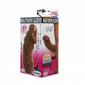 Коричневая насадка на пенис Wolftooth Sleeve - 13 см. - Baile - в Люберцах купить с доставкой