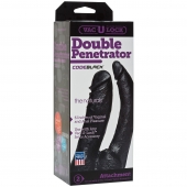 Черная насадка-фаллоимитатор для двойной стимуляции Double Penetrator - 16 см. - Doc Johnson - купить с доставкой в Люберцах