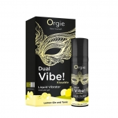 Съедобный жидкий вибратор Dual Vibe! со вкусом лимонного джина с тоником - 15 мл. - ORGIE - купить с доставкой в Люберцах