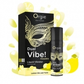 Съедобный жидкий вибратор Dual Vibe! со вкусом лимонного джина с тоником - 15 мл. - ORGIE - купить с доставкой в Люберцах