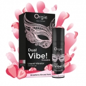 Съедобный жидкий вибратор Dual Vibe! со вкусом клубничного джина с тоником - 15 мл. - ORGIE - купить с доставкой в Люберцах
