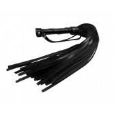 Черная кожаная плеть Gothic charm - 54 см. - БДСМ Арсенал - купить с доставкой в Люберцах