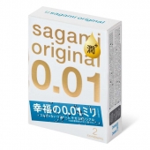 Увлажнённые презервативы Sagami Original 0.01 Extra Lub - 2 шт. - Sagami - купить с доставкой в Люберцах